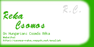 reka csomos business card