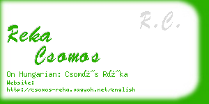 reka csomos business card